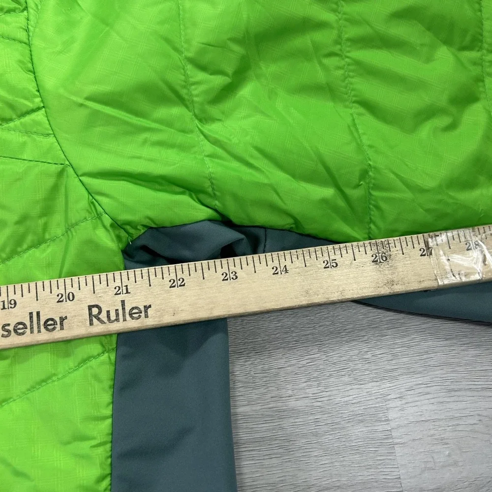 Columbia Omni-Heat Jacket Mens Large Green Full Zip Insulated Hiking Thermal